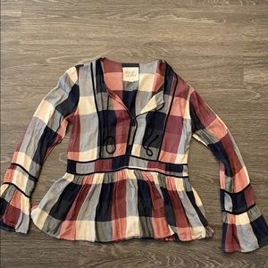 Plaid long sleeve, LIKE NEW